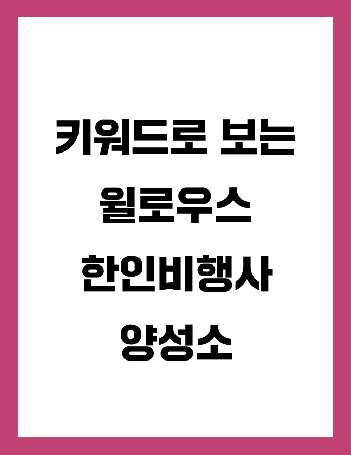 한눈에 보기 키워드로 보는 <BR>윌로우스 한인비행사양성소